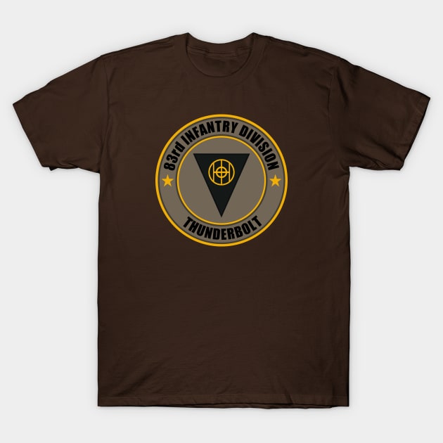 83rd Infantry Division Patch Thunderbolt T-Shirt by Firemission45